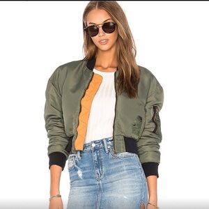 Hudson Jeans Olive Bomber Jacket